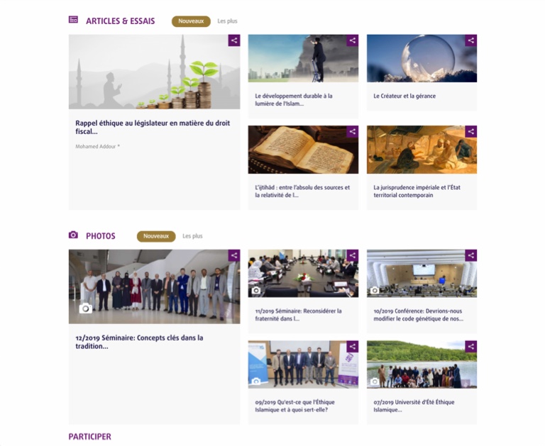 Screenshot shows website in French